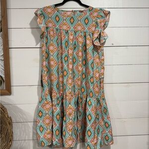 Haptics Geometric Pattern Dress